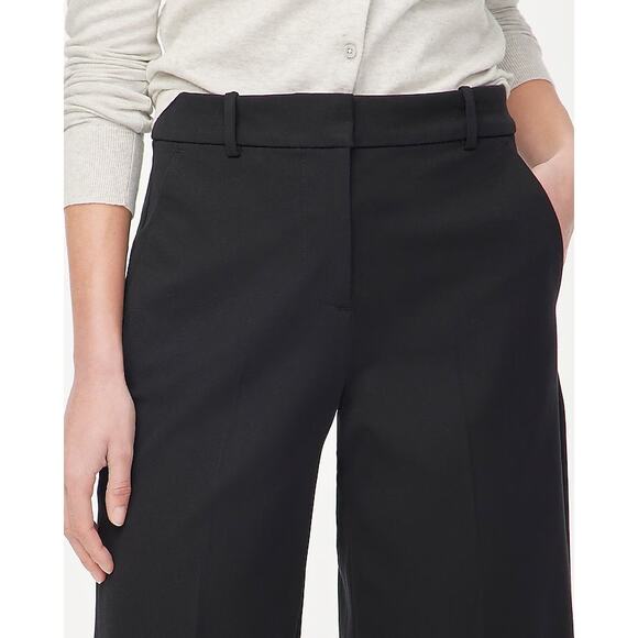 NWOT J.Crew Factory Remy Wide-Leg Cropped Stretch Dress Pant In Black Size 2 - Picture 2 of 9